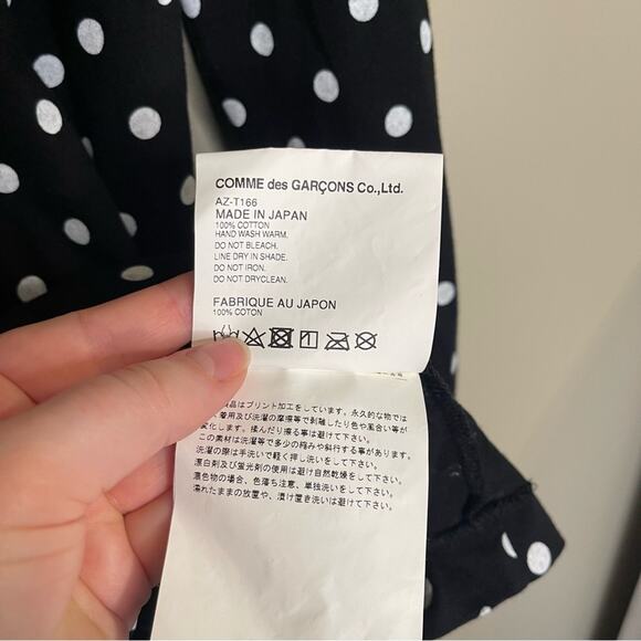 Comme des Garçons PLAY Polka-Dot Long Sleeve T-Shirt L - Picture 6 of 9